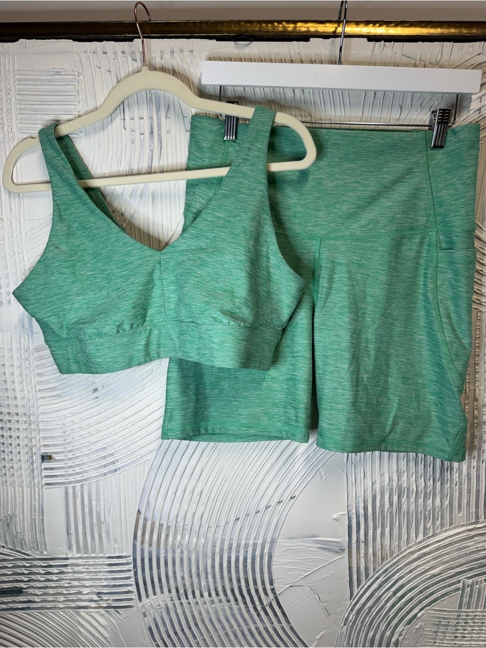 Green Seamless Bralette and Short Set - Womens All in Motion Bundle